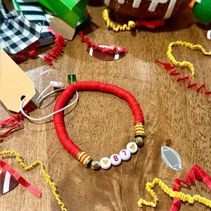 Travis Kelce #87 KC Chiefs Beaded Bracelet